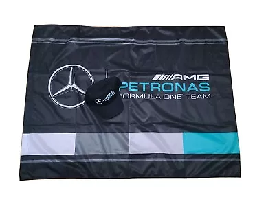 NEW Mercedes AMG Petronas Flag Banner Formula 1 One Racing Team F1 & Team Hat • $39.99