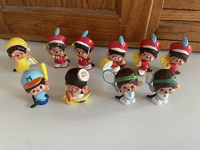 Vintage Monchhichi Monchichi Sekiguchi 1970s Mini Figures Lot Of 10 Toys PVC 70s • $19.99