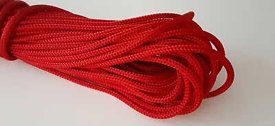 1/4 X 100 Ft. Double Braid-Yacht Braid Polyester Rope. Red • $35