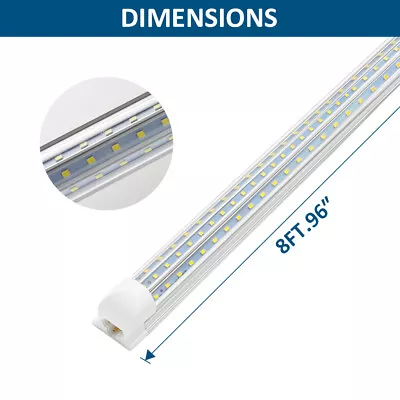 T8 8FT LED Tube Light Bulbs 4FT 2FT LED Shop Light Fixtures For Garage Warehouse • $95.39