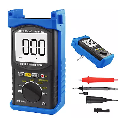 Holdpeak LCD Digital Insulation Resistance Tester 200GΩ 5000V Megger MegOhmeter  • £58.97