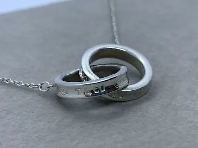 £123.56 • Buy TIFFANY&Co 1837 Interlocking Circles Necklace Silver 925 No Box