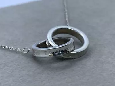 £123.56 • Buy TIFFANY&Co 1837 Interlocking Circles Necklace Silver 925 No Box