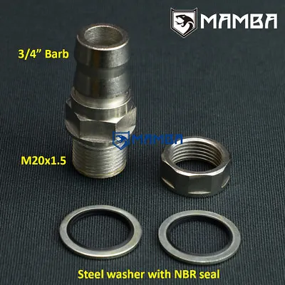 Adapter Fitting M20x1.5 To 3/4  Barb (OD 20mm) No Welding / Turbo Oil Pan • $21.89