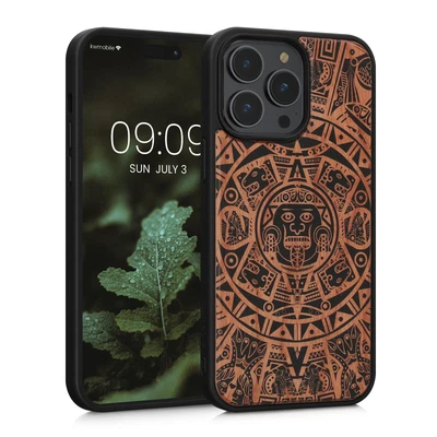 £11.99 • Buy Wooden Case For Apple IPhone 14 Pro Max Mayan Calendar Kwmobile