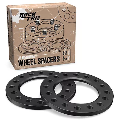 2pc 1/2  Thick | 8x170 & 8x6.5 Black Wheel Spacers | Heavy Duty 8Lug 8x165.1 • $39.25