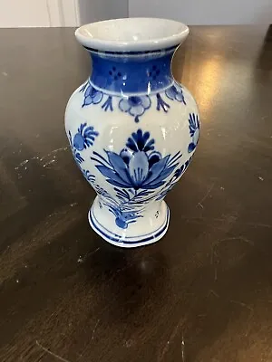 Delftware Royal Delft Vase 4 Inches Tall Hand Painted Dutch • $35