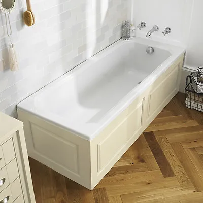 Chiltern Front & End High Gloss Ivory Wood Mdf Adjustable Bath Panel & Plinth • £58.99