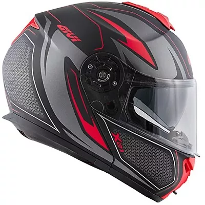 Helmet Flip Up Motorcycle Casque Modular Helm GIVI X21 Shiver Black Mat Titanium • $320.14