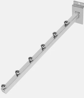 $50 • Buy Chrome 6-Ball Waterfall For Slatwall - Pack Of 10 Faceout Hook 16”