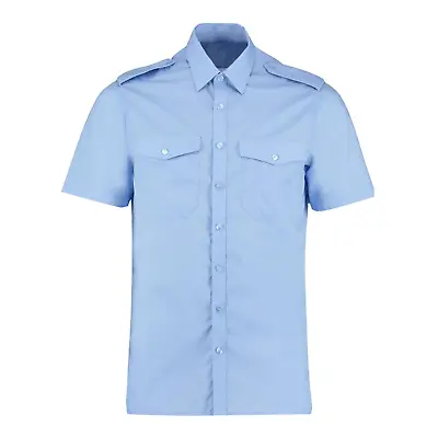 Sky Blue Short Sleeved Pilots / Security / Shirt Size 14.5 Inch /37cm  Collar • £9.99
