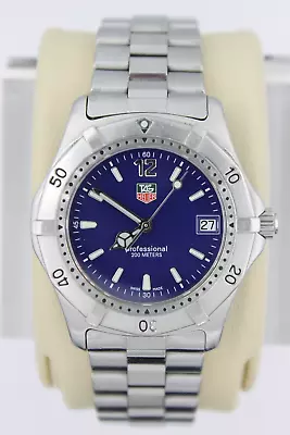 Tag Heuer 2000 WK1113.BA0311 Blue Mens Watch Professional Silver Sport Diving 8  • $525