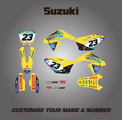 Suzuki RMZ 450 Motocross Graphics FITS: MX RM-Z 450cc 2008 - 2017 TWISTED T • $145.84