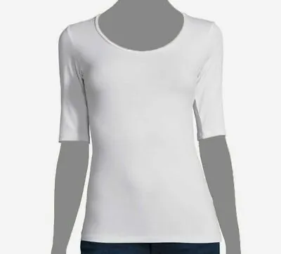 $110 Majestic Paris Women's White Scoop-Neck Short-Sleeve Jersey Shirt Size 1 • $35.58