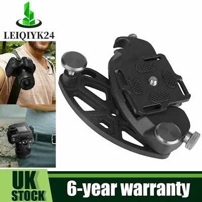 Camera Clip Waist Belt Quick Release Holster Hanger Quick Strap Backpack Black • £14.09