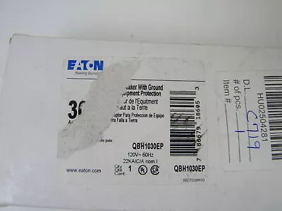 Eaton NSB QBH1030EP Miniature Circuit Breakers (MCBs) QB 1P 30A 120V 50/60Hz 1Ph • $871.91