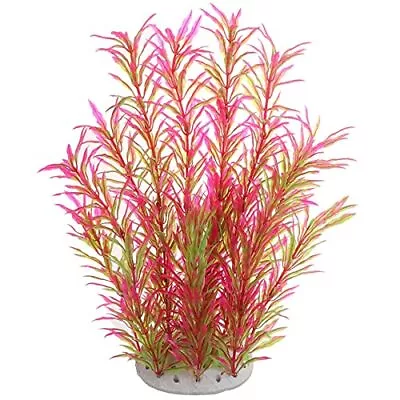 Large Aquarium Plants Artificial Plastic Fish Tank Plants Red Artificial Plant • £8.76