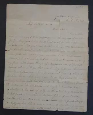 1862 CONFEDERATE CIVIL WAR  LETTER  By PVT. THOMAS J. OWEN At YORKTOWN VA. • $9.99