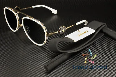 VERSACE VE2232 147187 White Dark Grey 61 Mm Women's Sunglasses • $160.44