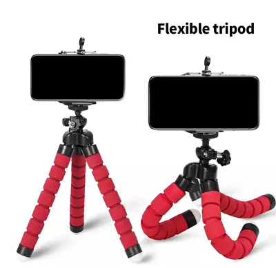 Tripod For Phone Flexible Sponge Octopus Mini Tripod For IPhone Mini Camera • £4.99