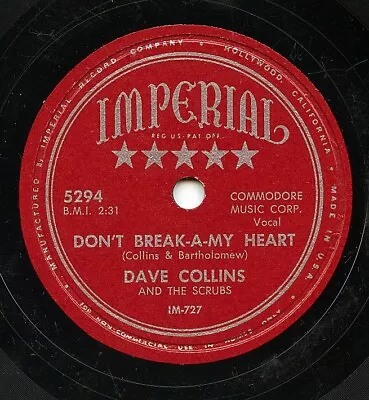 HEAR- Rare R&B / Doo Wop 78 - Dave Collins & The Scrubs - Don't Break-A-My Heart • $14.99