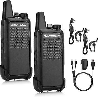 Long Range Walkie Talkie 2 Set  Mile Two Way Radio Charge Headset Waterproof • $30.89