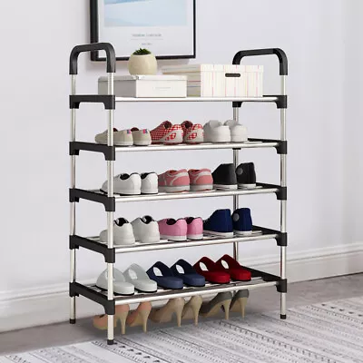 5 Layers Houseware Shoe Rack Boot Shelf Footware Cabinet Organizer Small Space • £7.95
