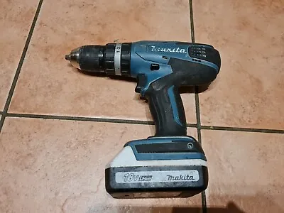 MAKITA HP457D CORDLESS COMBI DRILL G Series 18V With Battery BL1813G 1.3Ah. • £44