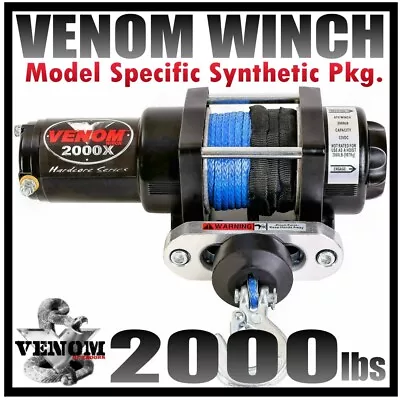 Venom Atv Winch 2000lb Yamaha 07-14 350 400 450 Grizzly • $157.99