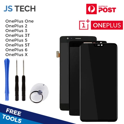 $59.99 • Buy NEW Replacement For OnePlus One 2 3 3T 5 5T 6 X LCD Digitizer With Free Tool Kit