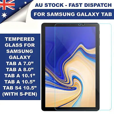 Samsung Galaxy Tab A 10.1 8.0 10.5 S4 S5e S6 Tempered Glass Screen Protector • $7.45