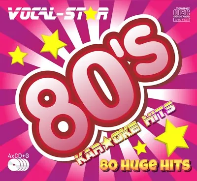 Vocal-Star 80s Decades Songs Karaoke Disc Pack Cd+G Cdg 4 Discs 80 Songs • £12.95
