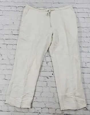 $29.99 • Buy Cubavera Tan Linen Blend Drawstring Pants Khaki Beach MENS SIZE XL