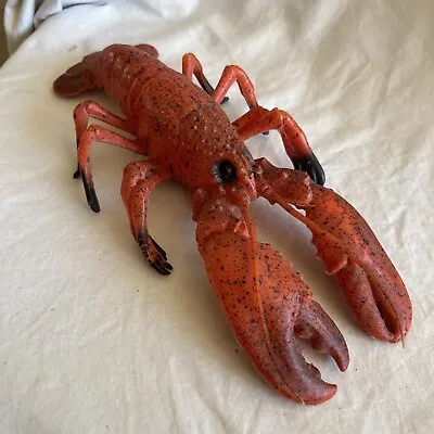 Vintage Blow Mold Lobster Decor Plastic Nautical Sea Life 11 X 6 Red I3 • $24.95