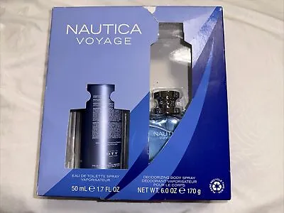 New Nautica Voyage Men's Cologne EDT 1.7 Oz & Deodorizing Body Spray 6.0 Oz • $18.99
