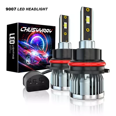 Pair 9007/HB5 LED Headlight Bulbs Kit High Low Beam 6000K Super White Bright* • $32.99