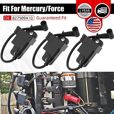 3PCS CDM Ignition Coil Mercury 30-300HP Outboard Motor 827509A10 114-7509 Force • $79.98