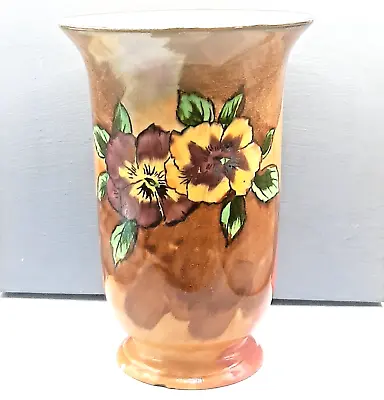 'VIOLA' Vase Hand Painted By H&K TUNSTALL 15cm Vintage • £12