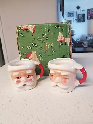 Vintage Santa Mugs 2 W/ Original Box Japan-Read Description • $72