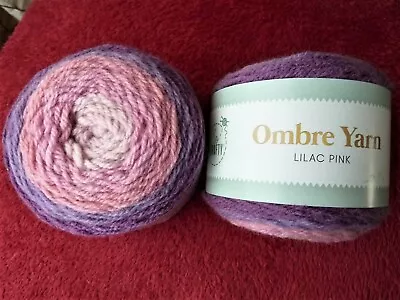 So Crafty Ombre Yarn Lilac Pink 2x100g • £10