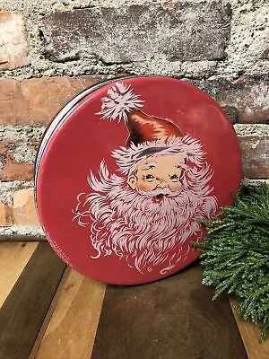 $44.99 • Buy Vintage Santa Claus Tin Mrs. Stevens Christmas Candy Cookie Chicago Red 2# Size