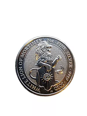 2020 Queen's Beasts White Lion Of Mortimer 2oz Fine Silver 999.9 £5 Bullion Coin • £21