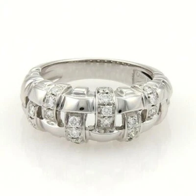 $3141.13 • Buy TIFFANY & Co. 18K White Gold Diamond Woven Ring 6.5