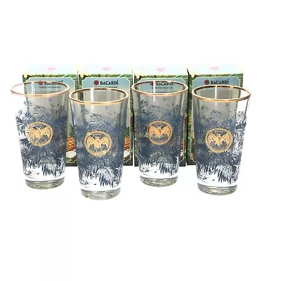 4 X Barcardi Taste The Tropics Highball Glasses. • $32.62