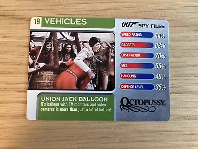 007 Spy Files Cards 2002 Vehicles #19 Union Jack Balloon • £0.99