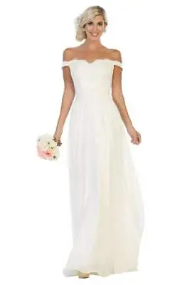 Off Shoulder Wedding Gown • $99.99