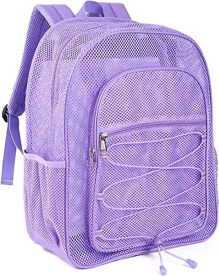 COVAX Heavy Duty Mesh Backpack See Through College Purple  • $38.78