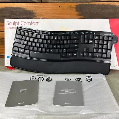 Microsoft Sculpt Comfort 1531 Black Ergonomic QWERTY Wireless Desktop Keyboard  • $23.99