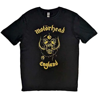 Motorhead England Classic Gold T-Shirt Black New • $23.11