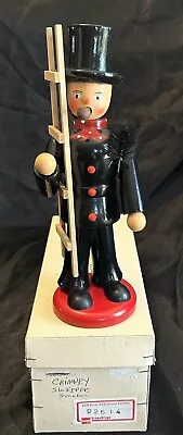 VTG Erzg Volkskunst Seiffen German INCENSE BURNER PIPE SMOKER CHIMNEY SWEEP#2614 • $49.99